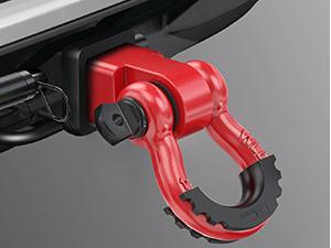 Nilight Anti-Theft Shackle Hitch Receiver 2Inch 45000 LBs Breaking Strength 3/4" Anti-Theft D Ring Shackle 5/8" Trailer Hitch Lock Pin Heavy Duty Solid Towing Kit for Trucks Off Road (Red)