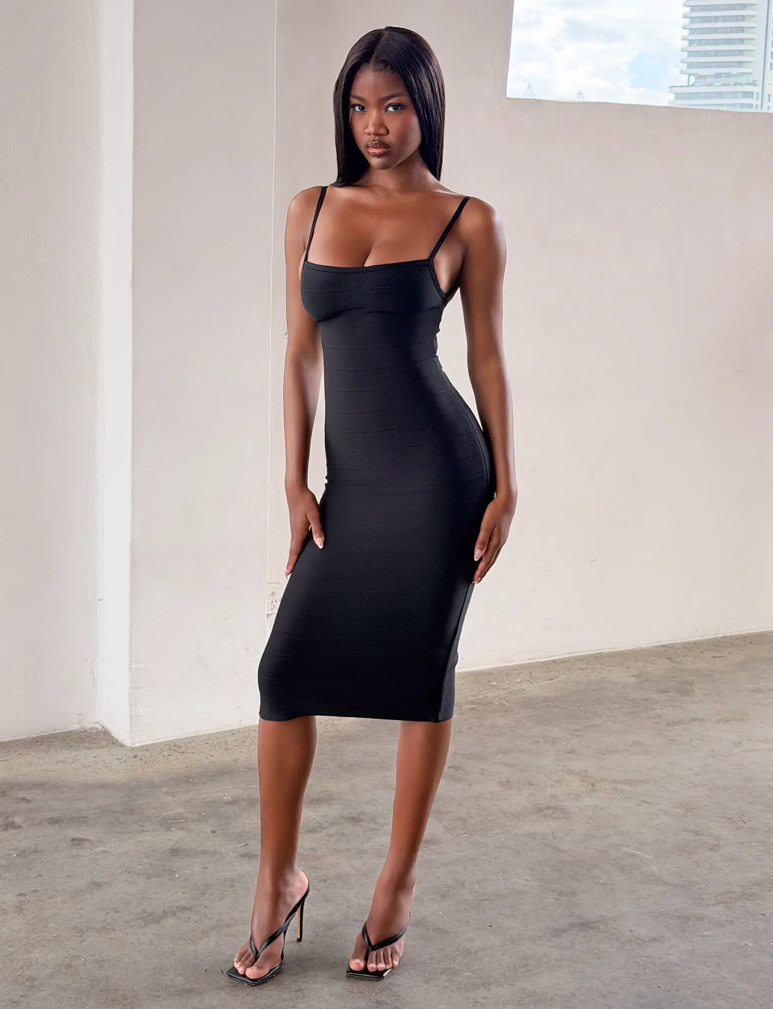 tiered black dress Bishop + Young main image 0