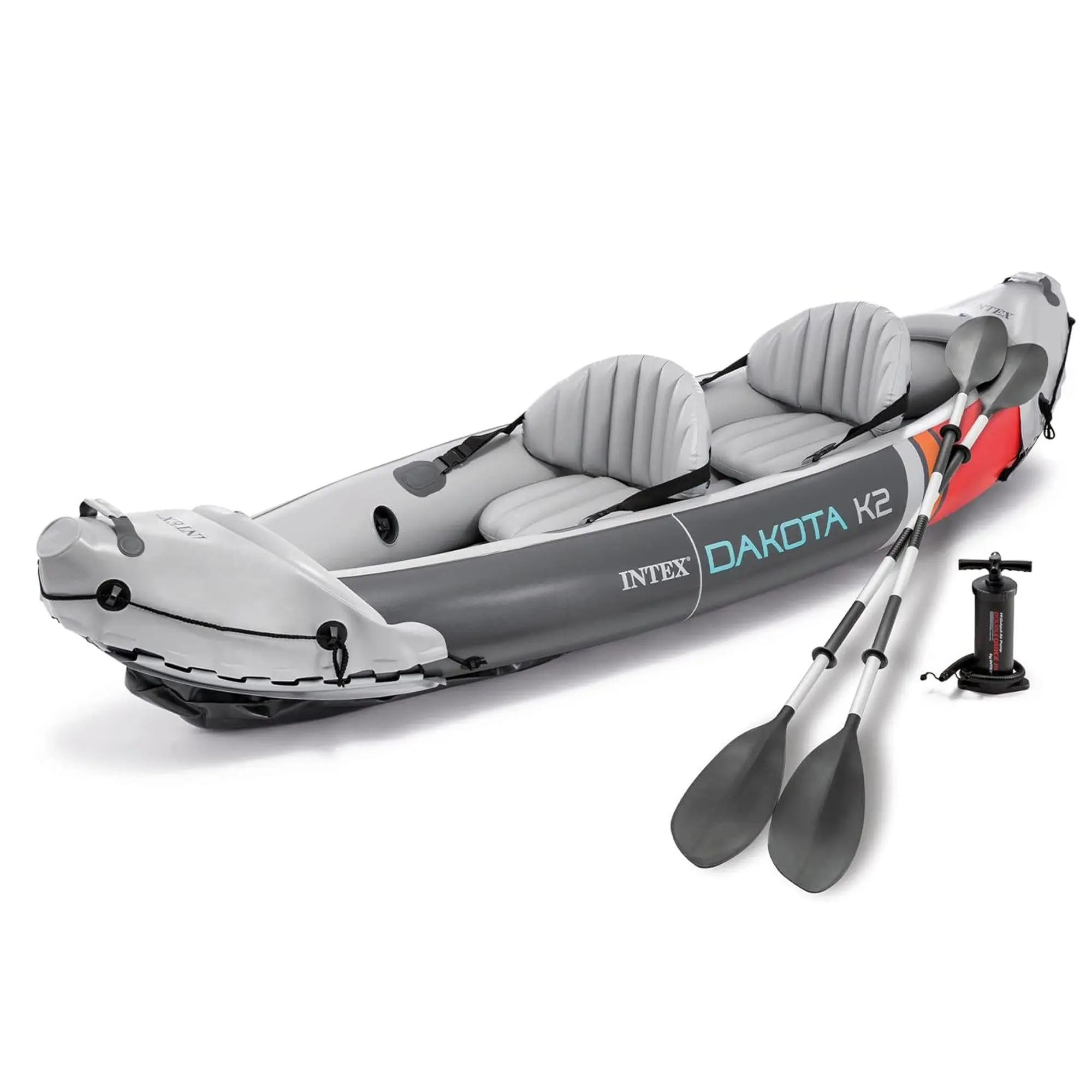 Intex Dakota K2 2 Person Vinyl Inflatable Kayak and Accessory Kit w/ Oars & Pump Intex Dakota K2 2 Person Vinyl Inflatable Kayak and Accessory Kit w/ Oars & Pump