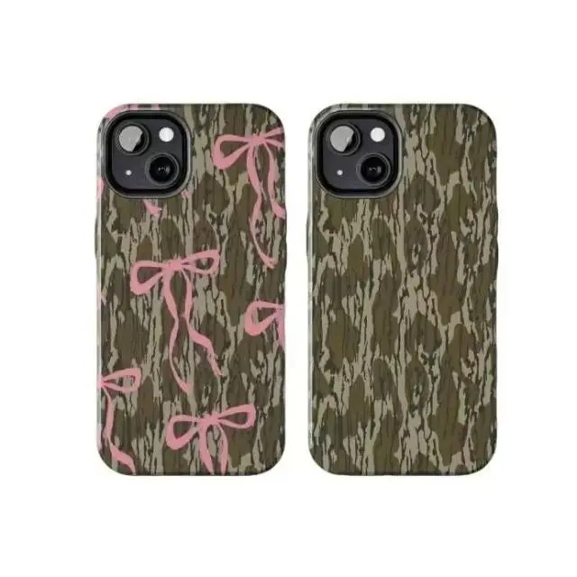 Couple Style Compatible with iPhone 17 ProMax Phone case For Couple , Old School Camo, ' BOW Bottomland Camo' Tough phone case- Phone Cases Phone Cover Hard Case Tough 2-piece Phone Case bottomland camo Durable Protection