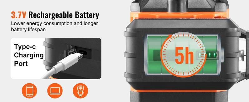 VEVOR Laser Level, TikTokShopBlackFriday, 100ft, Self Leveling Manual Green 4 x 360° Cross 16 Line Laser, IP54 Waterproof Remote Control Manual Self-leveling Mode & 5h Continuous Working Time Line Laser, Battery Include VEVOR Laser Level, TikTokShopBlackFriday, 100ft, Self Leveling Manual Green 4 x 360° Cross 16 Line Laser, IP54 Waterproof Remote Control Manual Self-leveling Mode & 5h Continuous Working Time Line Laser, Battery Include