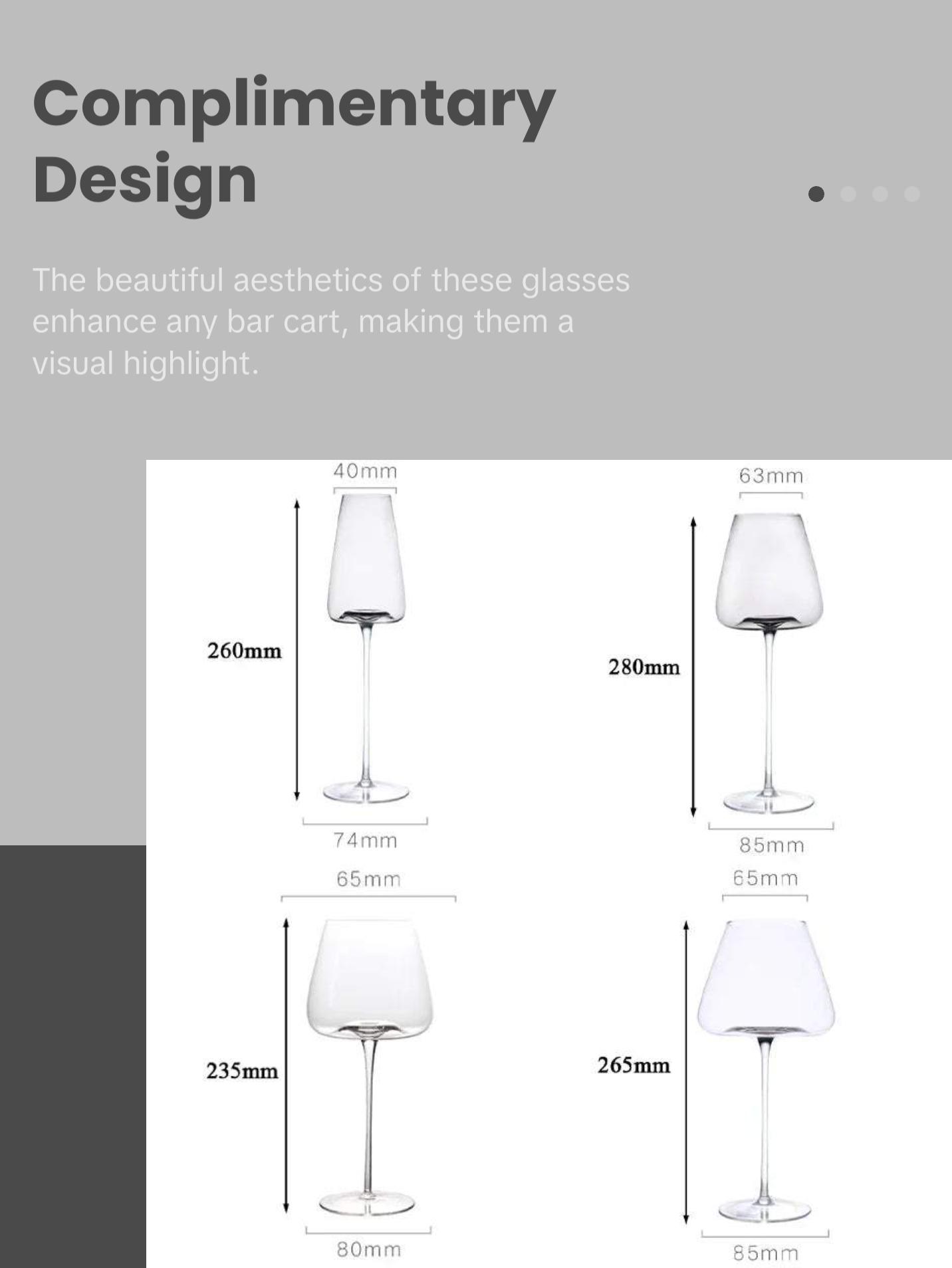High-End Wine Glass - Ranging from Flutes to Bordeaux Style