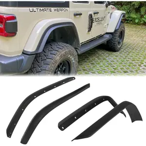 Fenders Front & Rear Fenders Compatible with 2018-2024 Jeep Wrangler JL and JLU Unlimited Rubicon, Off-Road Wheel Fender Liner Set 4 Pcs(Only Fit High Clearance Fender Flares,Not for 4XE)