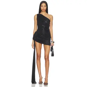 Norma Kamali Pickleball Diana Dress With Bow in Black