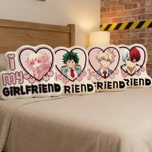 MHA Hero Academy Custom Shape Pillow For Valentine, Single Valentine's Day, Anime Gift for Him Her
