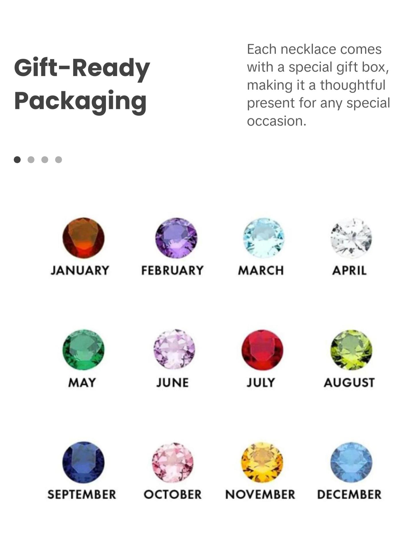 Dainty Birthstone Necklace • Gemstone Necklace