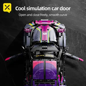 1:10 Colorful 911 Racing Car Assembly Racing Car Dynamic Version Model with Power Engine and Rechargeable Battery Stress-Relieving Gift for Husband and Boyfriend Perfect