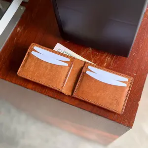 The Bifold - Full-grain Leather Wallet with 4 Card Slots 2 Stash Pockets & Cash Slot Pueblo from Badalassi Carlo