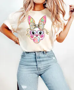 Coquette Bow Bunny Ears Shirt, Cute Bunny Sweatshirt, Rabbit Tee, Happy Easter Day Gift, Coquette Easter, Cute Easter Shirt - LORA ATCHER