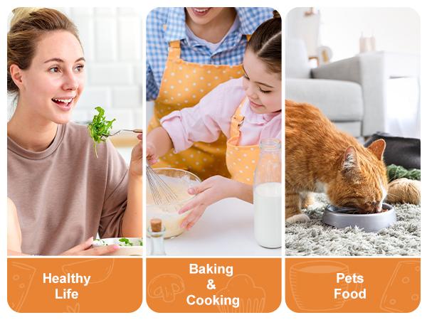 Digital Food Scale, 11 lb Digital Kitchen Scales Weight Ounces and Grams for Cooking and Baking, 6 Units with Tare Function Kitchenware