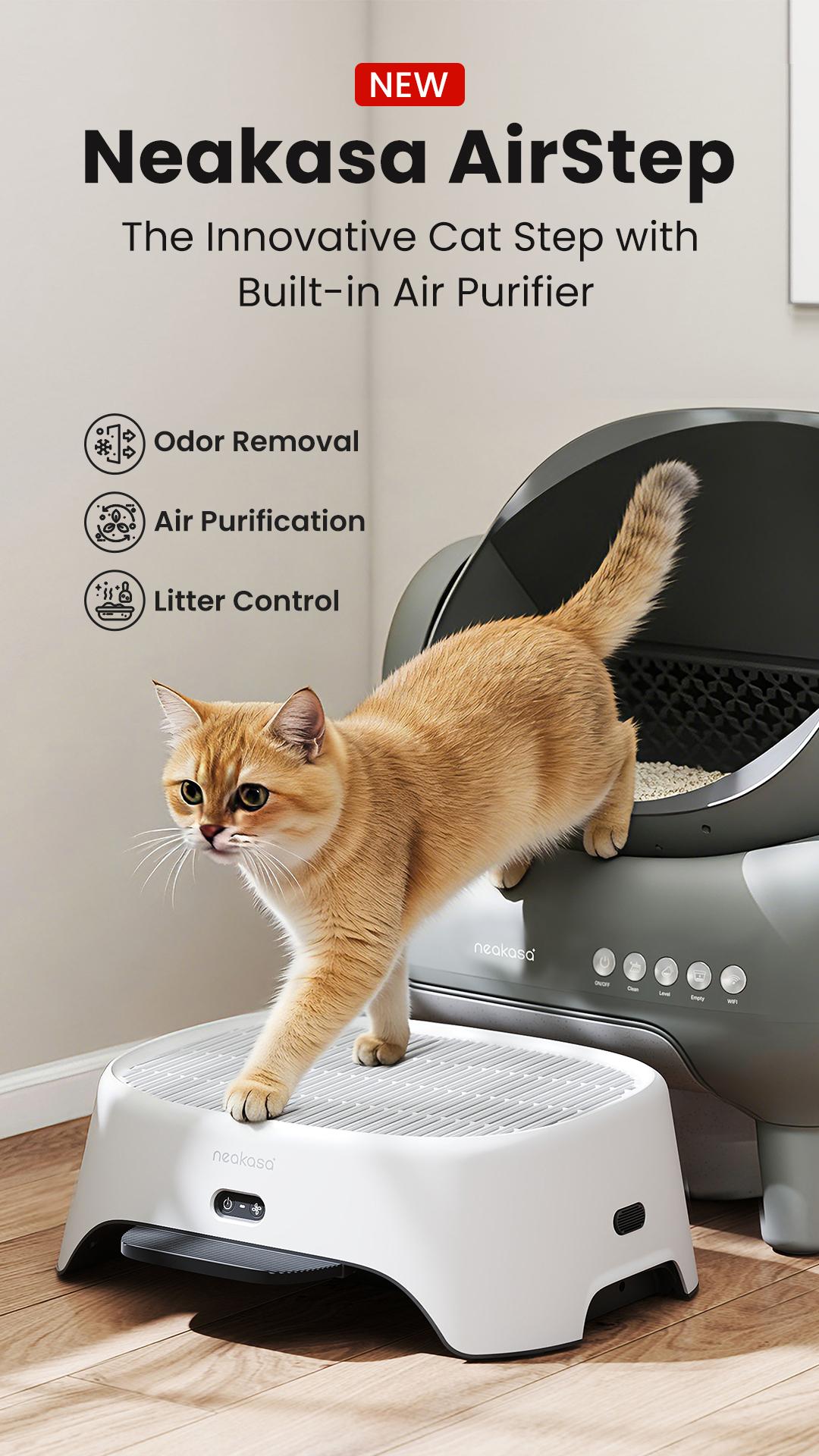 Neakasa AirStep Pet Air Purifier Step,3-Mode Odor, Dust & Pet Hair Control, Air Filter Compatible with M1 Plus / M1 Lite and Most Automatic & Traditional Litter Boxes