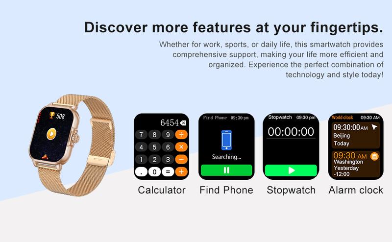 WSQ Smart Watches for Women & Men IP68 2.04 HD Touch Screen Fitness Tracker with ChatGPT AI Voice 3 Bands Step Counter Heart Rate Sleep Monitor Bluetooth GPS Wi-Fi Compatible Android iOS Multifunction Wearable Black