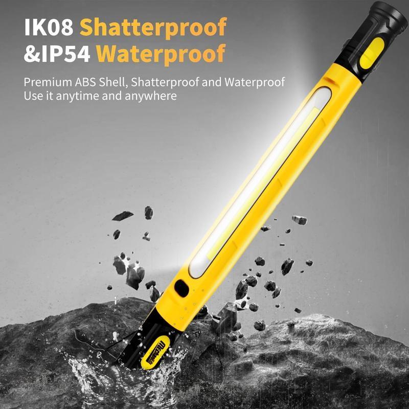 Under Hood Work Light Bar, 3000LM LED Magnetic Light Bar with Hooks, 5200mAh Cordless Rechargeable Hood Light for Mechanic/Car Repairing/Garage