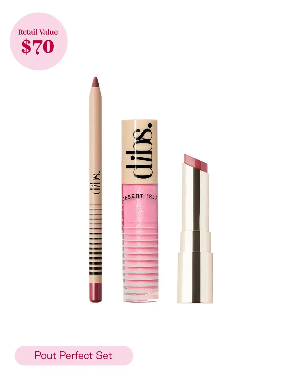 Pout Perfect Set DIBS Beauty - Lip Liner, Jam Jam Plumping Lipstick, Glossy Balm Makeup Makeup Sets