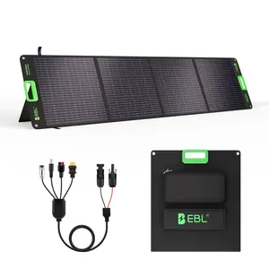 EBL 200W Solar Panel - Foldable Portable Charger with 4 Kickstands | Pro-Grade Off-Grid Power for RV, Camping & Emergencies