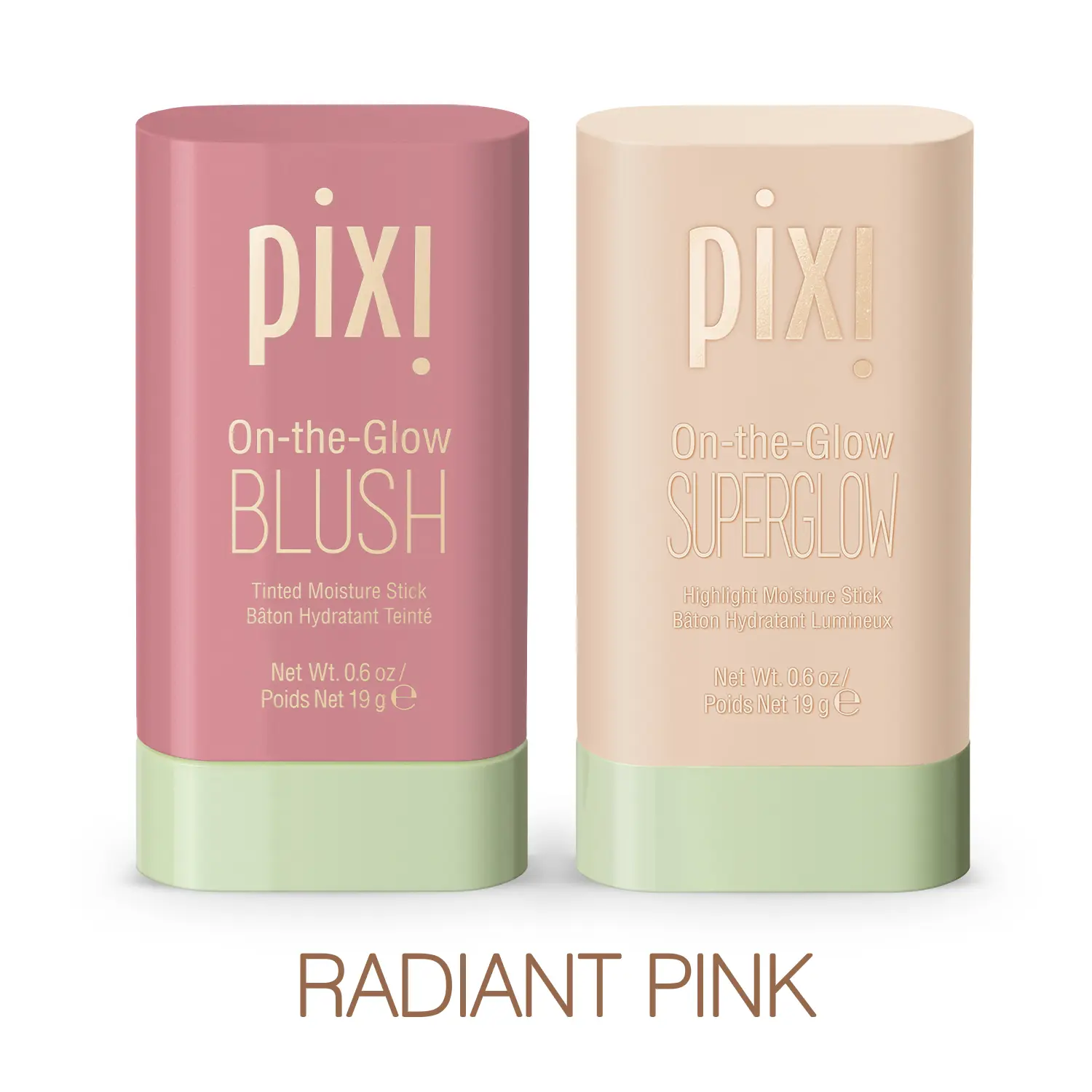 Pixi Glowing Blush DUO - Hydrating, Nourishing Cheek Makeup for Radiance, Moisture, Ruby Glowup