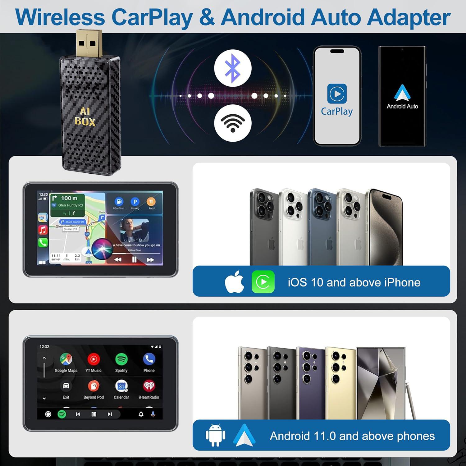 【FIFA World Cup 2026】Yurnlv Mini Al Box -Streaming Netflix/Youtube/Tiktok to your car! 4in 1 Wireless CarPlay and Android Auto Adapter suitable forFactory wired CarPlay Cars 【FIFA World Cup 2026】Yurnlv Mini Al Box -Streaming Netflix/Youtube/Tiktok to your car! 4in 1 Wireless CarPlay and Android Auto Adapter suitable forFactory wired CarPlay Cars