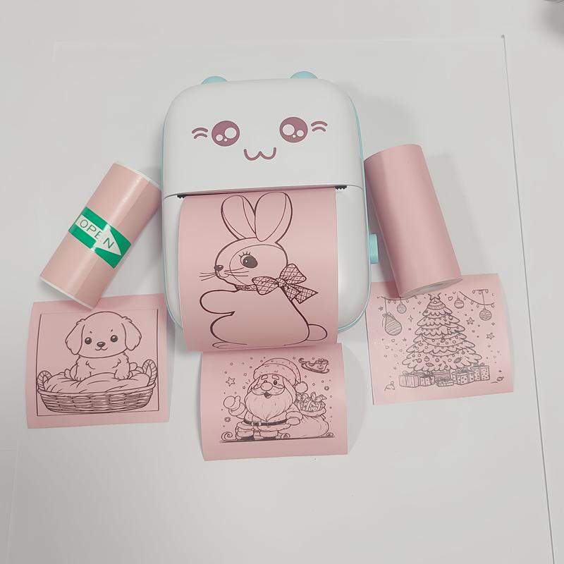 8 Rolls Mini Thermal Paper - Self-Adhesive, Inkless, Compatible with Portable Thermal Printers - Suitable for Photos, Labels, Notes, Scrapbooking, Office, School, Home - (3 Colors + 5 White Rolls) - Perfect for Printing Anytime, Anywhere, Office