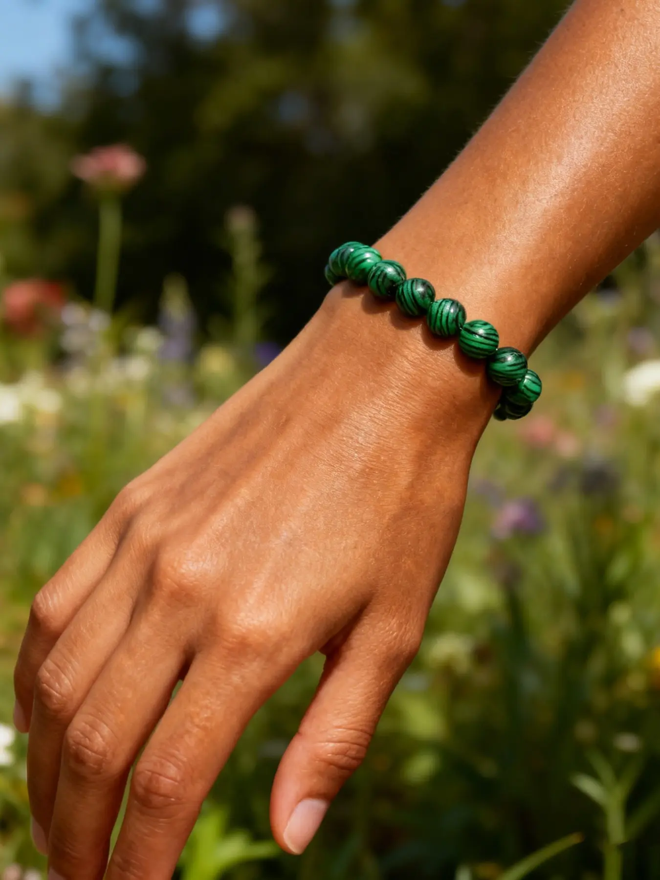 Malachite Beaded Bracelet, High Quality Bracelet, Fashionable Jewelry for Women & Men, Trendy All-match & Exquisite Jewelry for Birthday Gift