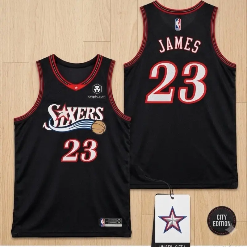 LeBron James 76ers 2026 Basketball Jersey