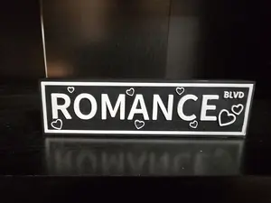Romance Blvd Bookshelf Street Signs Bundle or Individual Bookshelf Decor with Heart Accents