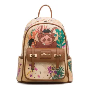 Wondapop Disney The Lion King Timon & Pumbaa Worry 'Bout Nothing 11" Vegan Leather Mini Backpack