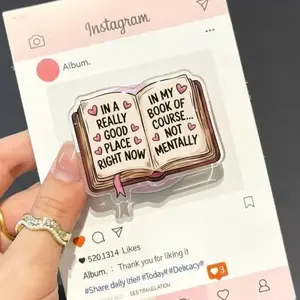 Cute Book Lover Phone Grip – Funny Reading Quote Pop Socket