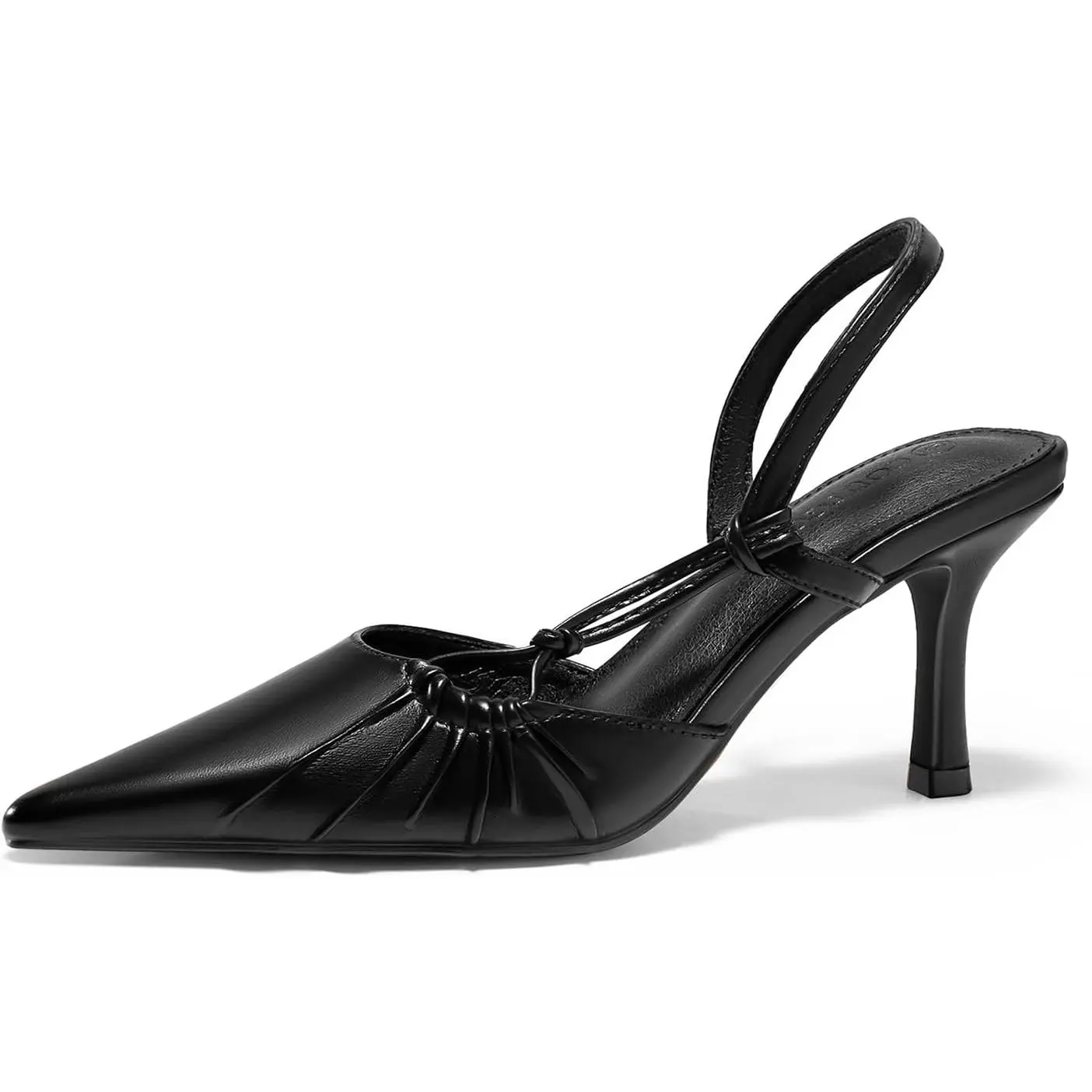 Coutgo Womens Slingback Kitten Heels Closed Pointed Toe Pumps D'Orsay Wedding Party Dress Shoes tiktokshopbacktoschool