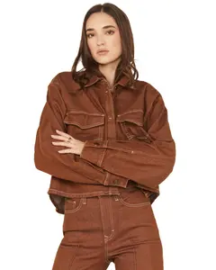 Ariat Women's Long Sleeve Boxy Cropped Denim Shirt - 10063166