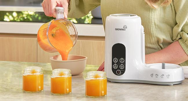 Grownsy Baby Food Maker with Steam Basket, Auto Cooking Grinding & Sterilization for Healthy Homemade Baby Food, BPA-Free