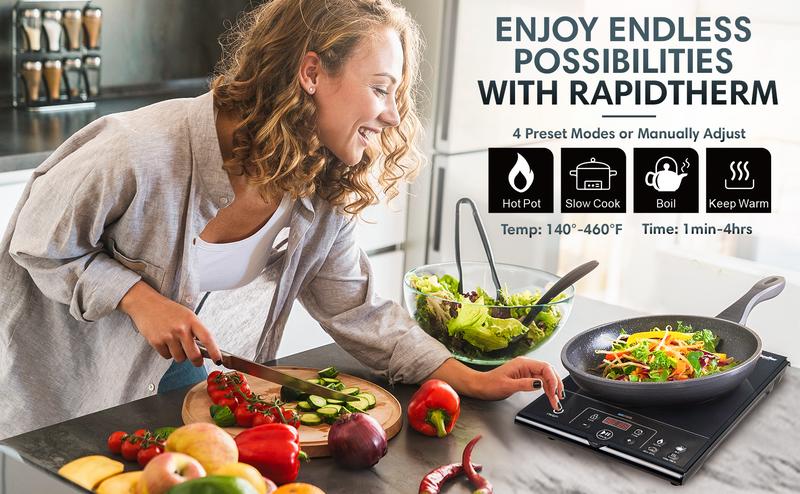 Mueller Portable Induction Cooktop, Kitchen Cooktop for Campers, Dorm Cooktop, Hot Plate Cooker Countertop Burner 1800W, Induction Cookware only Mueller Portable Induction Cooktop, Kitchen Cooktop for Campers, Dorm Cooktop, Hot Plate Cooker Countertop Burner 1800W, Induction Cookware only