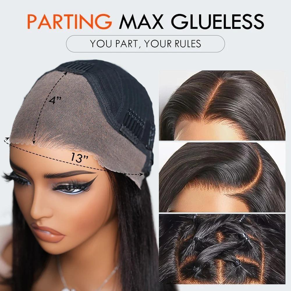 [200% Density] Menglle 13x4 Yaki Loose Wave/Yaki Straight/Yaki Burmese Curly/Loose Deep Wave Lace Front Wigs Human Hair Pre Cut Lace Glueless Yaki Bounce Wand Curly Wig Natural Hairline Beginner Friendly#greenish#TikTokShopSpringGlowUp