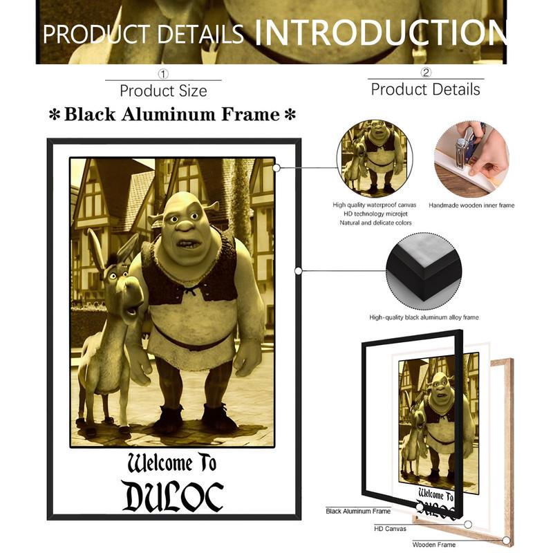 Shrek Poster, Shrek and Donkey Print, Shrek Wall Art, Shrek Print, Shrek Illustrations, Shrek Wall Decor