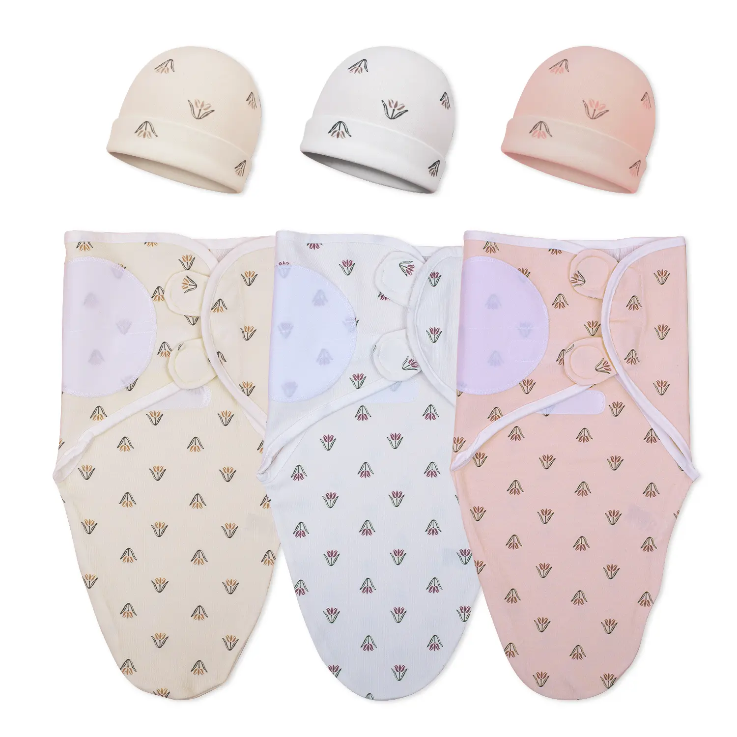 3 Pack Newborn Baby Swaddle Blankets – Soft, Breathable & Absorbent Swaddles for Preemies, Boys & Girls, Anti-Startle Baby Wraps with Bibs safety multipurpose comfy bedding gift
