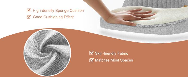 Office Chair , Modern Fabric Home Office Desk Chairs with Wheels Adjustable Swivel Task Computer Vanity Chair for Small Spaces for Christmas Gifts