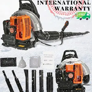 Professional Backpack Snow Blower with 63CC 2-Stroke Engine | High-Power for Heavy-Duty Snow Removal on Driveways & Walkways