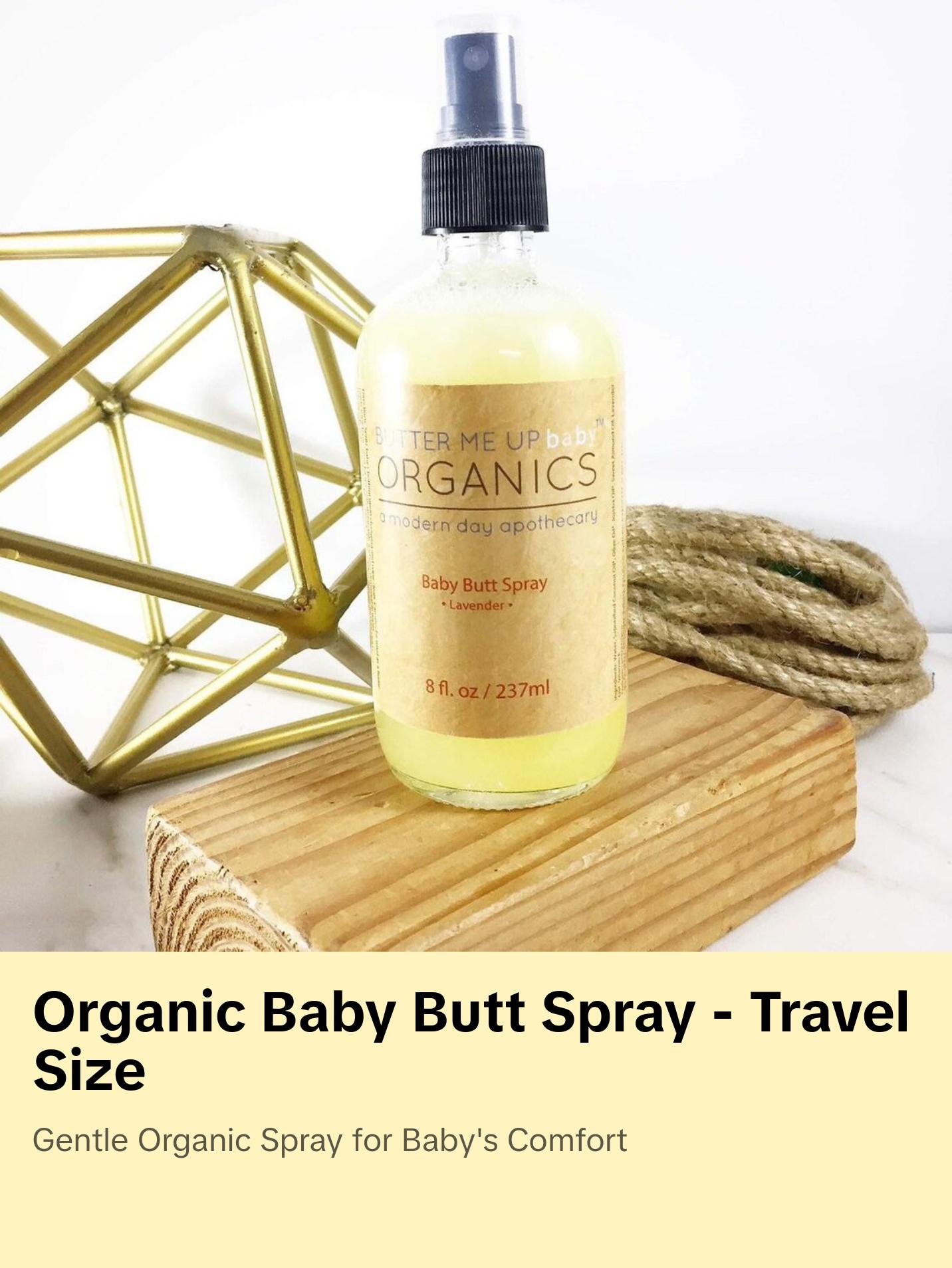 Organic Baby Butt Spray Diaper Changing Spray- Travel Size