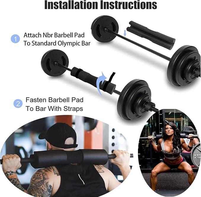 Foam Squat Barbell Pad for  Gift, Lunges & Bar Padding for Hip Thrusts, Fitness Equipment for Home Gym Sports Fitness, Neck & Shoulder Protective Pad