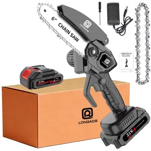 Mini Cordless Chainsaw, 6 Inch Handheld Chainsaw, Mini Chainsaw Cordless 6 Inch, Handheld Electric Chain Saw For Tree Pruning Cutting Wood, Auto Oiler For Tree Branches, Courtyard, Household, Garden, Ideal Gift For Men, Husband, Dad, Pruning Saw