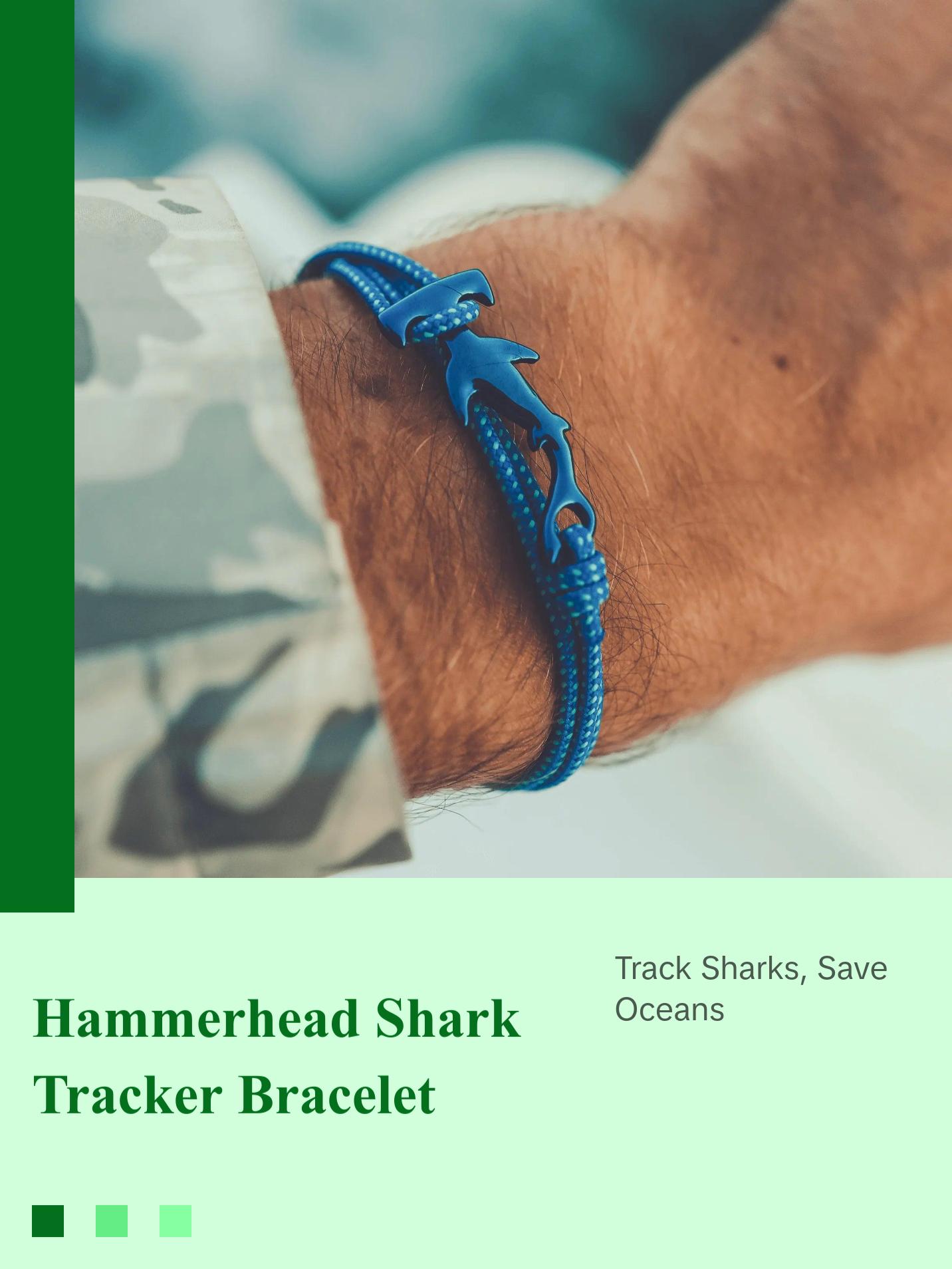 Hammerhead Shark Tracker Bracelet – Real-Time Shark Tracking, Ocean Conservation Jewelry | Cape Clasp