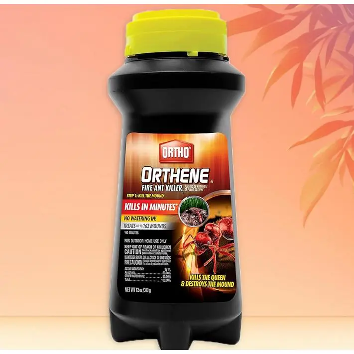 Ortho Orthene Fire Ant Killer, 12oz Low Odor Insect Pest Control Granules with 50% Acephate, Fast-Acting Indoor Bug Killer for Home Users with Built-In Seal Opener, Ant Killer Indoor