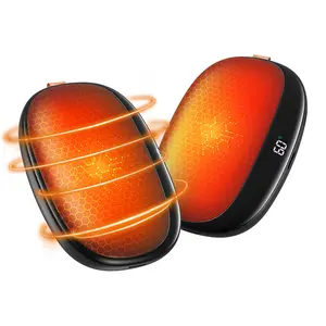 Hotdot Hand Warmers Rechargeable,12000mAh Double-Sided Instant Heating Electric Hand Warmer Power Bank,Real-Time Temp & Battery Display, Electric Hand Warmers, Fast Heating, Fits in Gloves/Pocket, Gifts for Women & Men