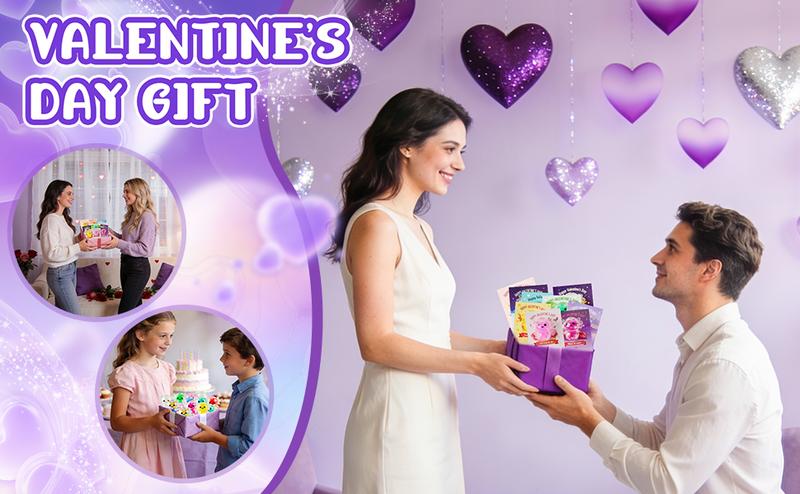 24 Pcs Valentine’s Day Gifts for Kids, Axolotl Stress Ball Fidget Toys with Valentine Cards, Squishy Relief Balls Bulk, School Classroom Exchange Party Favors