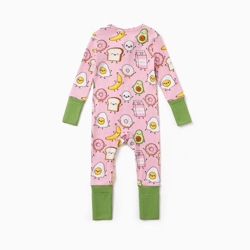 PATPAT Baby Pajama with Bamboo Viscose, Footie Jumpsuit Romper with 2-Way Zipper for Baby Boy Girl Toddler Sleeper Sleepwear