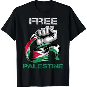 I Love Free Palestine Flag Save Gaza Strip Palestinian T-Shirt