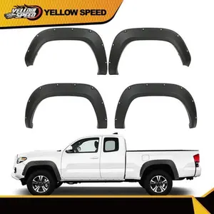 Fit For 2016-2022 Toyota Tacoma Pocket Rivet Black Wheel Fender Flares 4Pcs Car Accessories Truck