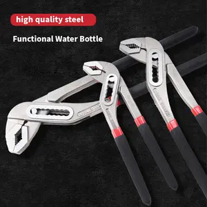 NORIX 3-Piece Adjustable Channel Lock Water Pump Pliers Set, 8/10/12 in, TPR Soft Grips, for Piping & Mechanical Installation (Hand Tools Wrenches Kit)