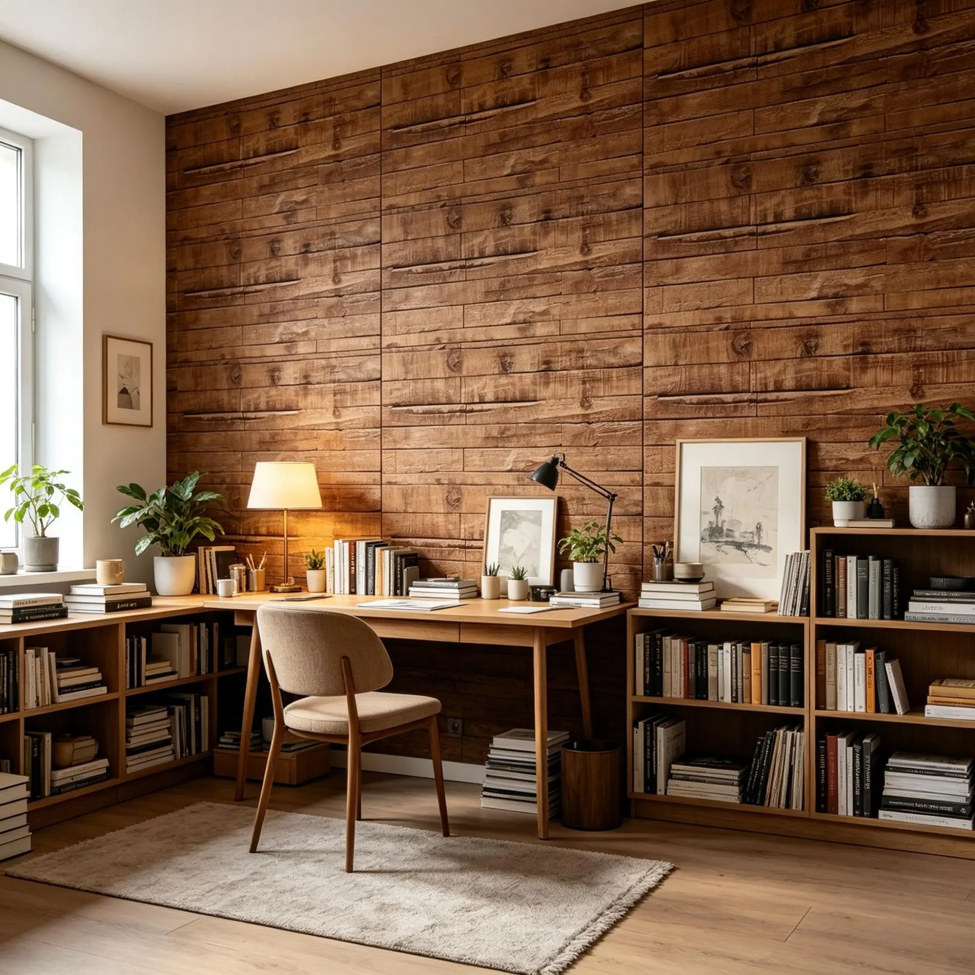 Modern 3D Wood Wall Panels, 47.2in X 23.6in X 0.6in, Home Improvement Building Supplies for Office