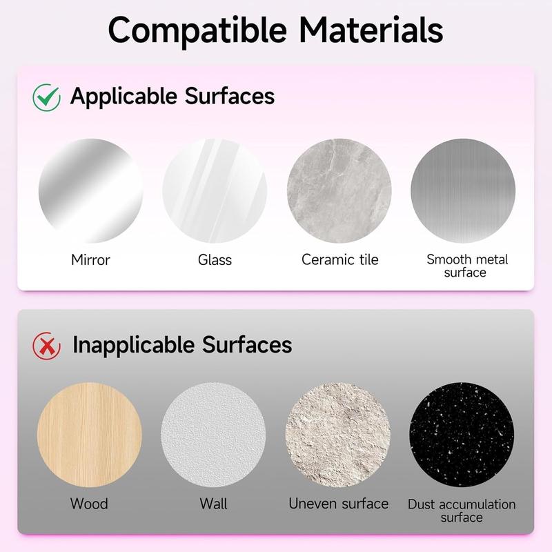 2 Pack Silicone Suction Phone Case Mount, Silicon Adhesive Smartphones Stand Sticky, Non Slip Suction Cup, Hands-Free Phone Accessories Holder for Selfies and Videos