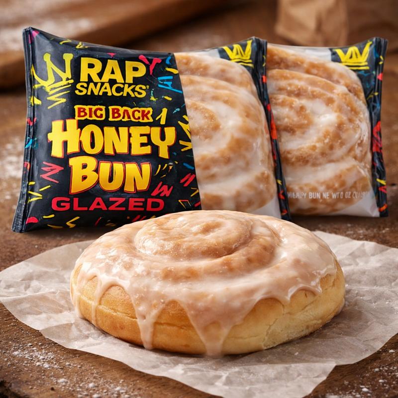 Rap Snacks Big Back Honey Buns – Strawberry, Lemon, Glazed, Iced, and Birthday Cake Soft Fluffy Pastries with Bold Flavor